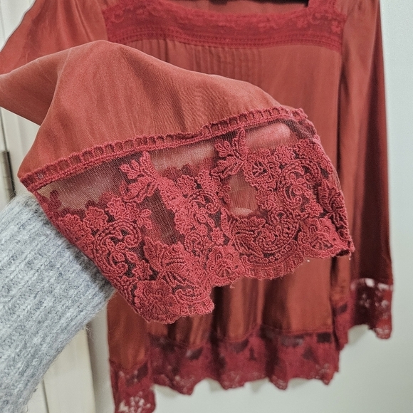 Sundance Silk Long Sleeve Blouse Medium - Picture 4 of 6